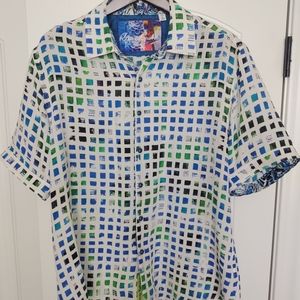 Robert Graham (Green, Blue, White) Men's Large